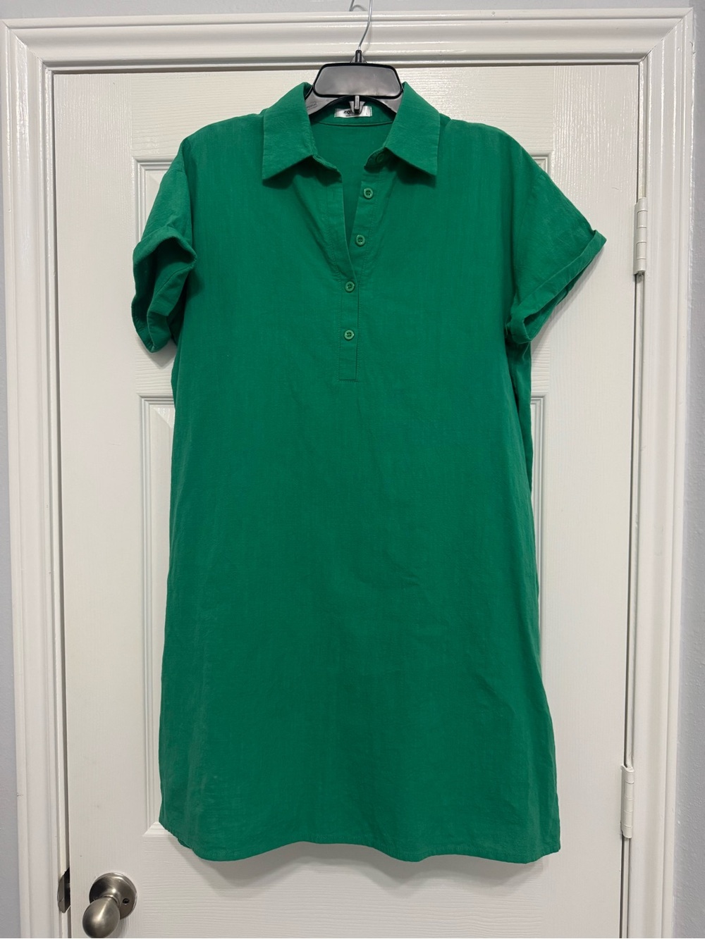 Green shirt dress